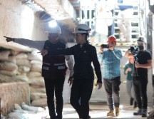 Claudia Sheinbaum realizó un recorrido de supervisión en la zona de la obra de recuperación en la Terminal 2 del ACIM. ESPECIAL