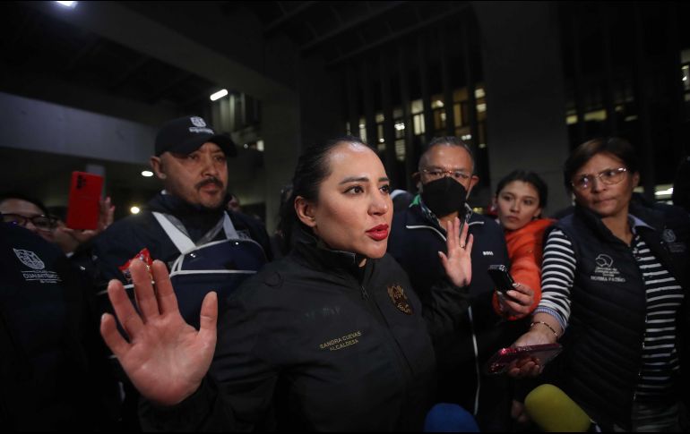 Sandra Cuevas responsabiliza a Sheinbaum de la situación en CDMX. SUN/ V. Rosas