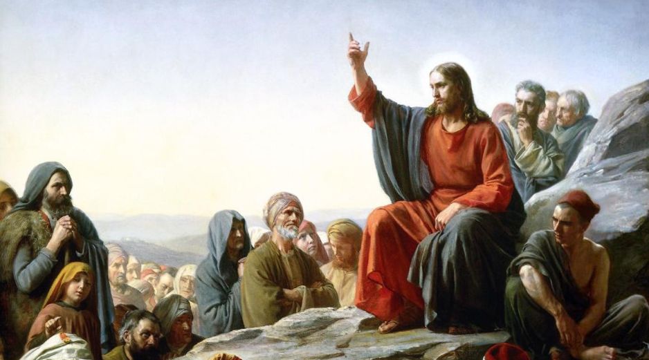 «Dichosos los pobres de espíritu, porque de ellos es el Reino de los cielo». WIKIPEDIA /«El Sermón del monte», de Carl Heinrich Bloch