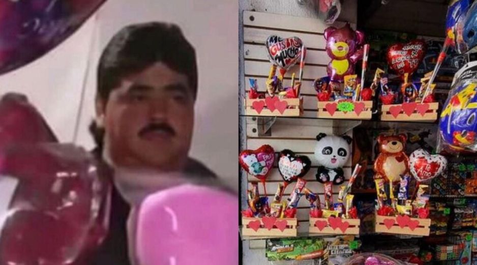 Los globos, chocolates y peluches se venden en el Centro de Guadalajara para regalos del 14 de febrero. ESPECIAL