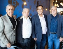 Chava Cosío con Ex compañeros legisladores federales José Núñez, Jaime Aceves y Enrique Villa. CORTESÍA