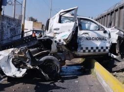 La patrulla quedó destrozada. SUN