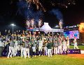 Los mexicanos Cañeros de los Mochis tuvieron que esperar 20 años para volver a alzar el título nacional del beisbol, por lo que tendrán la oportunidad de representar a México en la Serie del Caribe 2023. TWITTER / @Liga_Arco