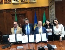 Frangie indicó que el documento que firmaron con la dependencia federal “damos un paso muy importante para la preservación y divulgación del patrimonio cultural”. CORTESÍA / Gobierno de Jalisco