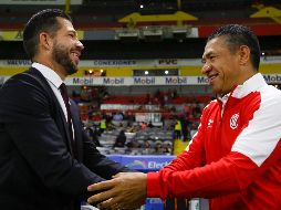 El director técnico del Atlas, Benjamín Mora, explicó la situación médica que justificó las ausencias en el partido de esta noche. EFE/ Francisco Guasco