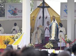 El mensaje dominical de Francisco aspiraba a reavivar la esperanza entre los más jóvenes de Sudán del Sur. EFE/C. Fusco