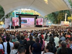 Asistentes a la videoconferencia recibieron a la morenista al grito de 