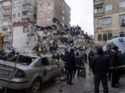 Rescatistas trabajan contrarreloj para rescatar al mayor número de víctimas con vida. EFE/R. Tekin