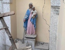 La imagen se aprecia prácticamente intacta en medio de la destrucción. FACEBOOK/Antuan Ilgıt SJ