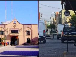El oficial quedó tirado en la plaza principal, mientras que el edificio público presenta daños por disparos de arma de fuego. ESPECIAL
