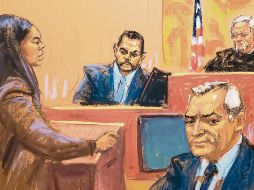 Los alegatos finales del juicio contra García Luna (abajo a la derecha) podrían presentarse el jueves de la próxima semana. EFE