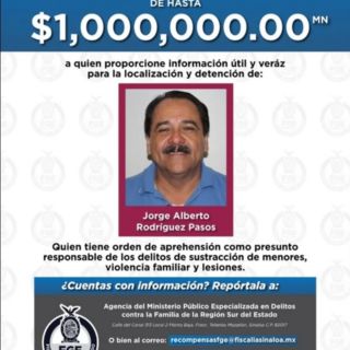 Ofrecen un millón de pesos de recompensa por exalcalde de Mazatlán