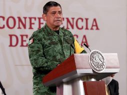 Luis Cresencio Sandoval, titular de la Sedena, habló del caso durante la conferencia de prensa matutina de López Obrador este viernes en Zapopan. SUN/ARCHIVO