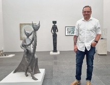 Aldo Arellano, director operativo de la galería Páramo y curador de la muestra “Los Sueños. Realismo Mágico y Fantasías Cósmicas”. EL INFORMADOR/E. Esparza