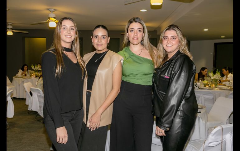 Cristy Maza, Anahí Lares, Natalia Mendoza y María José Barba. GENTE BIEN JALISCO/Jorge Soltero