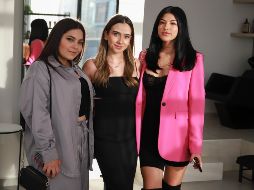 Abril Corona, Paola Aguilera y Midori de León. GENTE BIEN JALISCO/Tony Martínez