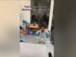 La carita de sorpresa del pequeño enterneció a usuarios de TikTok. ESPECIAL/CAPTURA DE VIDEO