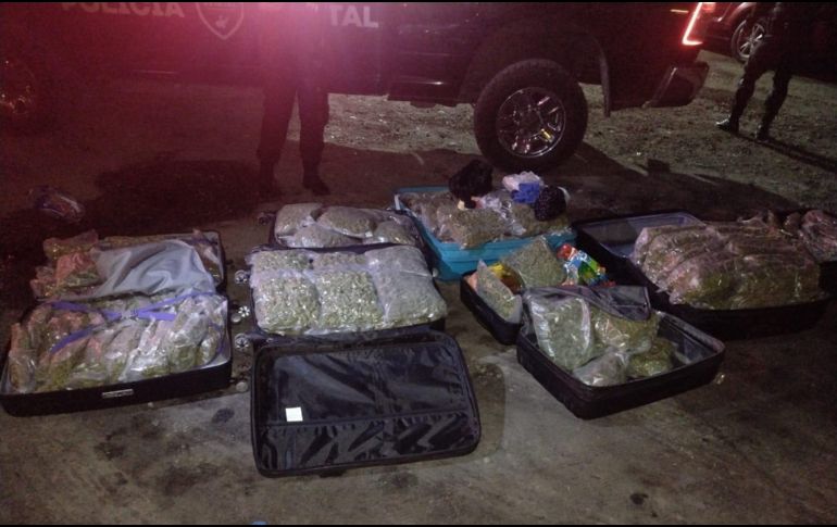 Las siete maletas estaban en las inmediaciones de la Central Camionera Nueva y fueron aseguradas. ESPECIAL
