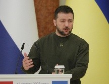 En su petición de más armas occidentales, Zelenski comparó la lucha de Ucrania contra la invasión rusa con la pelea entre David y Goliat. EFE/S. Dolzhenko