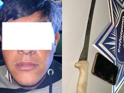 Erick Emiliano “N”, de 20 años asaltó a un estudiante con un cuchillo de carnicero. ESPECIAL