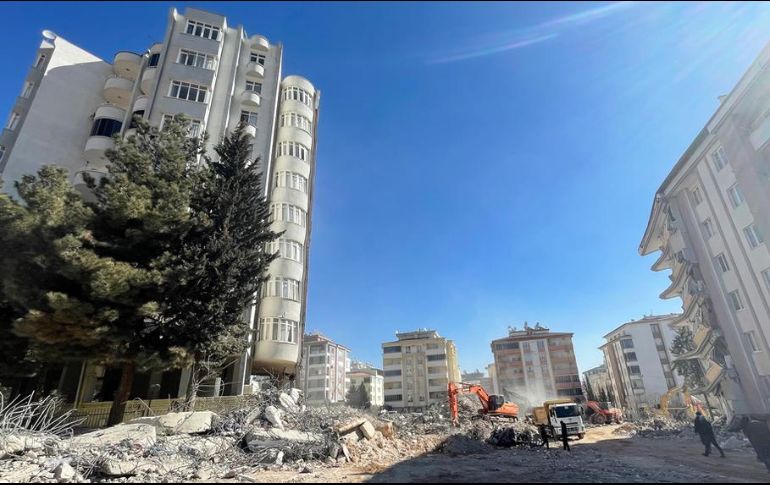 Los restos de los apartamentos Ayşe Mehmet Polat en Gaziantep.