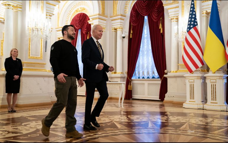 Joe Biden tomó la decisión final de ir a Kiev al considerar que había riesgos, pero que eran manejables. AP/E. Vucci