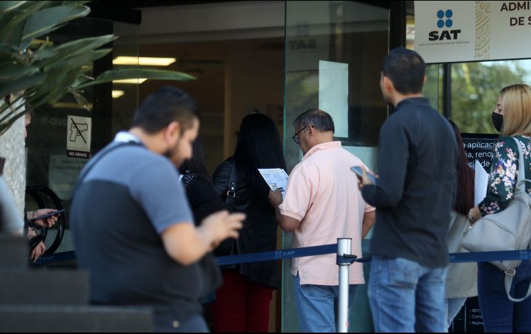 En noviembre de 2021 se puso a disposición la modalidad denominada fila virtual, para que los contribuyentes puedan recibir el aviso de un espacio de atención en el momento que exista disponibilidad. EL INFORMADOR / ARCHIVO