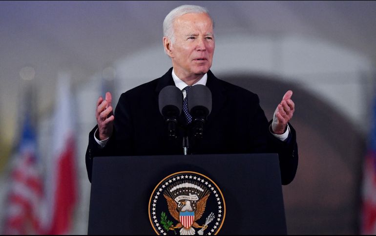 Biden refrendó el comprosimo con Ucrania. EFE/P. Nowak