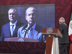 López Obrador acusó a Calderón de querer desviar la atención de las acusaciones que se le han hecho, por la cercanía que tuvo durante su mandato con Genaro García Luna. EFE / J. Méndez