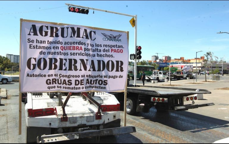En la manifestación participaron alrededor de 150 unidades de diferentes empresas provenientes de distintos puntos de Jalisco. EL INFORMADOR/A. Camacho