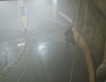 Se incendio un área del estacionamiento del Mercado Corona. ESPECIAL