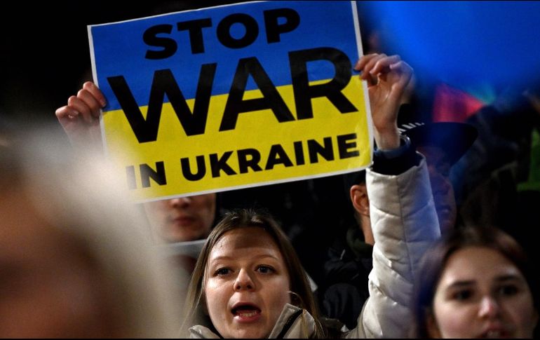 Defensores de los derechos civiles exigieron un alto a la guerra contra Ucrania. AP