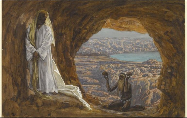 «No sólo de pan vive el hombre, sino también de toda palabra que sale de la boca de Dios». WIKIPEDIA/«Jesús tentado en el desierto» de James Tissot