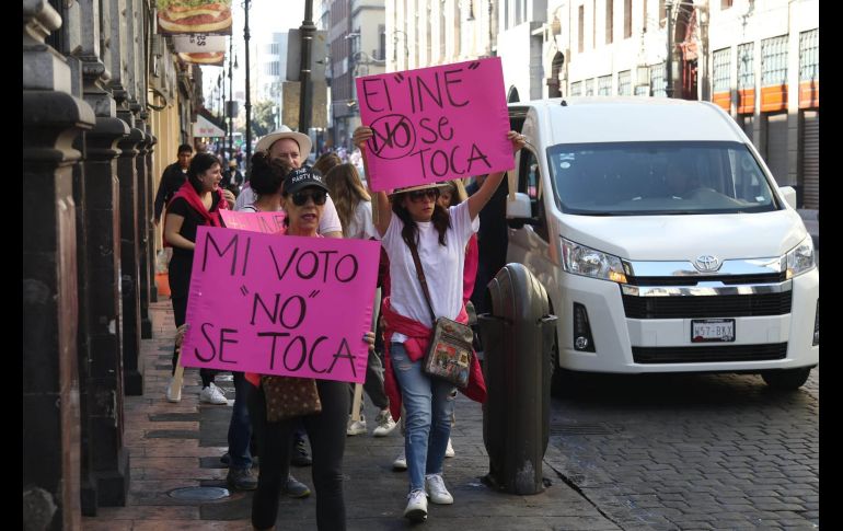 Manifestación en la Ciudad de México. SUN
