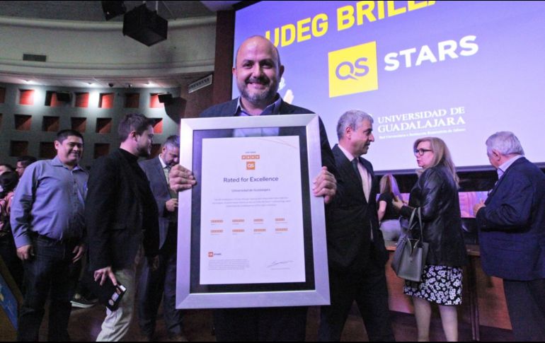 El rector general de la Universidad de Guadalajara, Ricardo Villanueva Lomelí, reconoció el trabajo académico para lograr el reconocimiento. EL INFORMADOR/ ALONSO CAMACHO