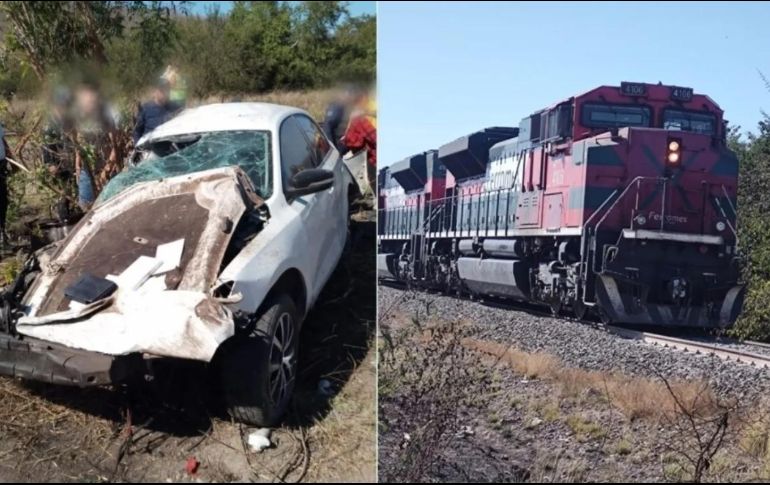 La conductora intentó ganarle al tren, pero la máquina las arrastró y mató. SUN