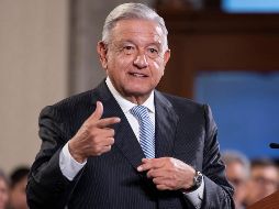 Este sábado el Presidente López Obrador difundió la fotografía de un supuesto aluxe encontrado en la construcción del Tren Maya. EFE/Presidencia de México