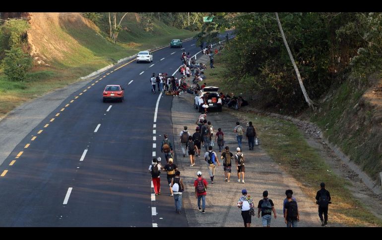 La primera caravana de 2023 partió desde Tapachula con unos mil migrantes. EFE
