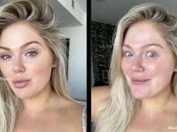 La usuaria de Tiktok, Kelly Strack -quien publica sobre maquillaje- demuestra cómo un filtro puede transformar su aspecto. KELLYSTRACKOFFICIAL/TIKTOK