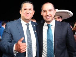 Marko Cortés asistió al quinto informe de actividades del gobernador Diego Sinhue Rodríguez Vallejo. TWITTER/@MarkoCortes