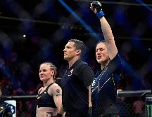 Alexa Grasso logró imponerse a una complicada Valentina Shevchenko por sumisión. AP/D. Becker