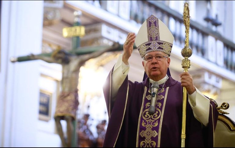 El cardenal de la Arquidiócesis de Guadalajara, José Francisco Robles Ortega, dijo que este domingo es Día de la Familia. EL INFORMADOR/ CARLOS ZEPEDA
