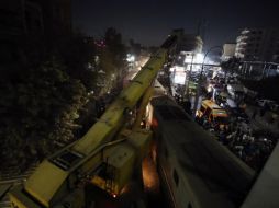 El descarrilamiento ocurrió mientras el tren pasaba por una estación en la ciudad de Qalyub rumbo a la ciudad de Menouf. AP