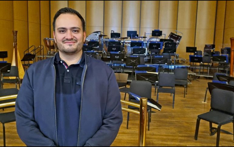 El músico Rodrigo Sierra Moncayo, se graduó de la licenciatura en piano por la Escuela Nacional de Música de la UNAM. EL INFORMADOR/ R. Solís