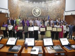 El Congreso de Jalisco entregó el reconocimiento Hermila Galindo Acosta, a ocho mujeres y a la Asociación Civil del Comité Salvemos Temacapulín, Acasico y Palmarejo. EL INFORMADOR/ RODRIGO RIVAS