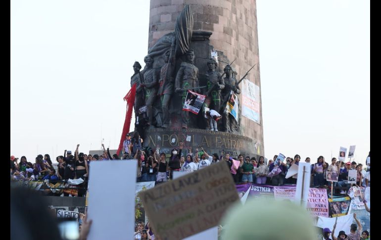 Más de 70 mil mujeres acudieron a las marchas en Guadalajara. EL INFORMADOR/ CARLOS ZEPEDA