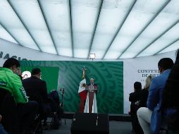 El inicio de la mañanera mostró aspectos de lo que fuera el búnker de García Luna, como una sala con pantallas donde se seguían en tiempo real los operativos que llevaba a cabo la extinta Policía Federal. SUN / D. S. Sánchez