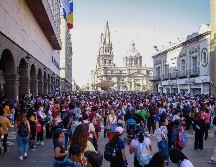 Más de 70 mil mujeres se manifestaron ayer en la marcha del 8M. EL INFORMADOR/ C. Zepeda 