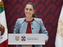 La jefa de Gobierno de la Ciudad de México, Claudia Sheinbaum Pardo, en conferencia de prensa. ESPECIAL