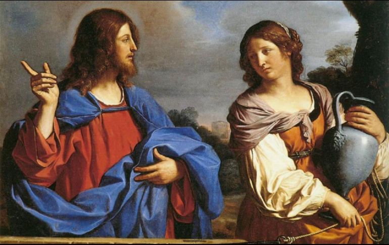 «El que beba del agua que yo le daré, nunca más tendrá sed; el agua que yo le daré se convertirá dentro de él en un manantial capaz de dar la vida eterna». WIKIPEDIA/«Jesús y la samaritana en el pozo», de Guercino.